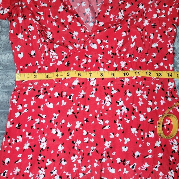 A New Day Red Floral Short-Sleeve Maxi Dress Size 4 - Picture 14 of 14